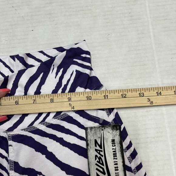 Zubaz Leggings Womens XS Purple Animal Zebra Print NFL Football‎ Atlanta Falcons - Picture 7 of 9